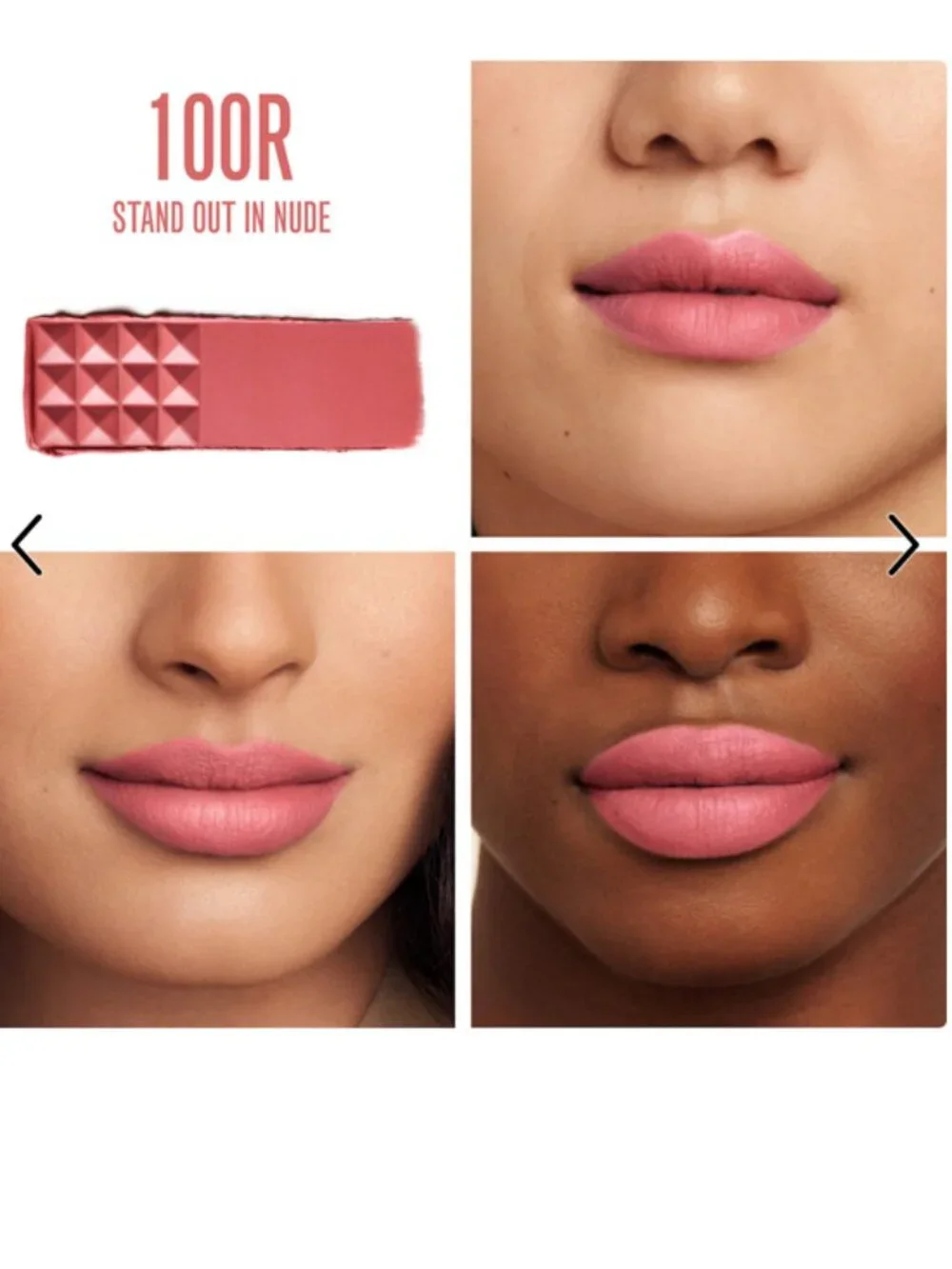 Valentino Spike Matte Mini Lipstick 100R Stand Out in Nude